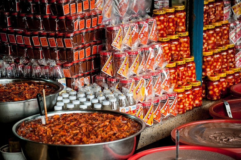 color market decoration and grocery store 4k