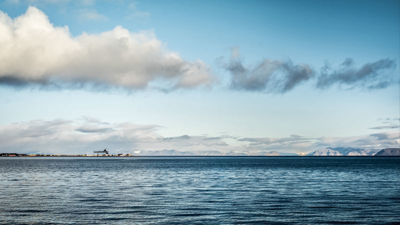 sea, horizon, sky, 4k