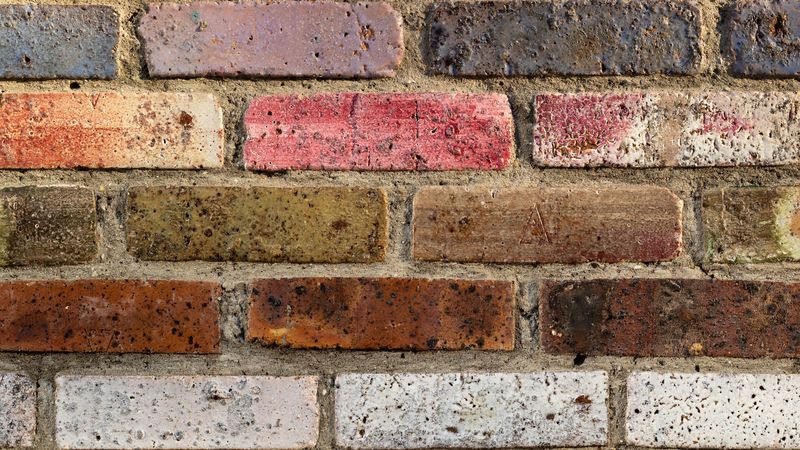brick wall, texture, old, 4k