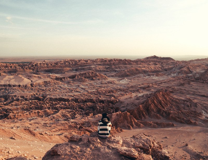 sunset over atacama desert 4k