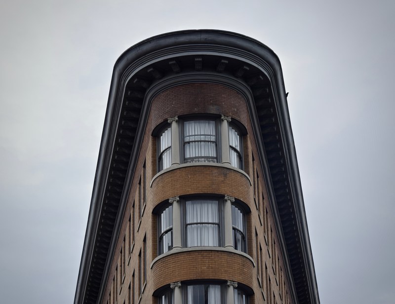 architecture old brick and symmetrical 4k