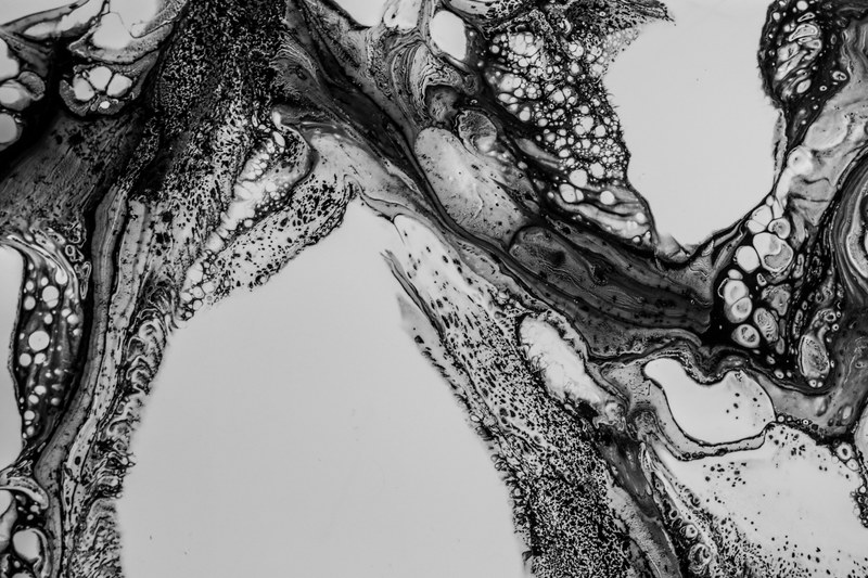 fluid paint black and white swirl 4k