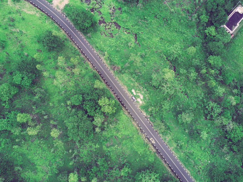 driving trip commute and drone 4k