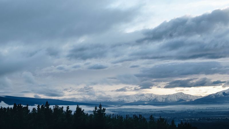 mountains, sky, distance, 4k