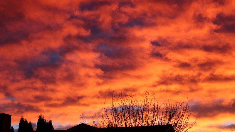 sky, sunset, clouds, 4k