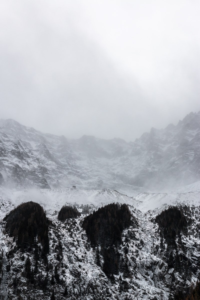 mountain snow mist and fog hd, 4k