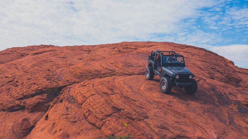 suv, car, hill, 4k