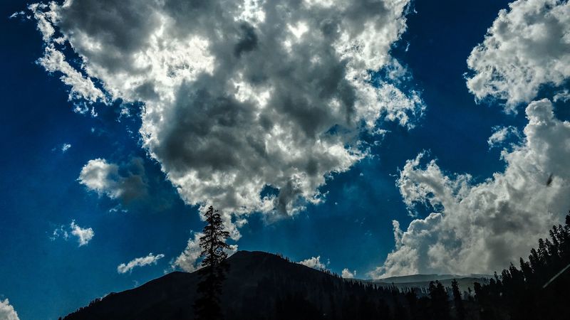 clouds, overcast, sky, 4k