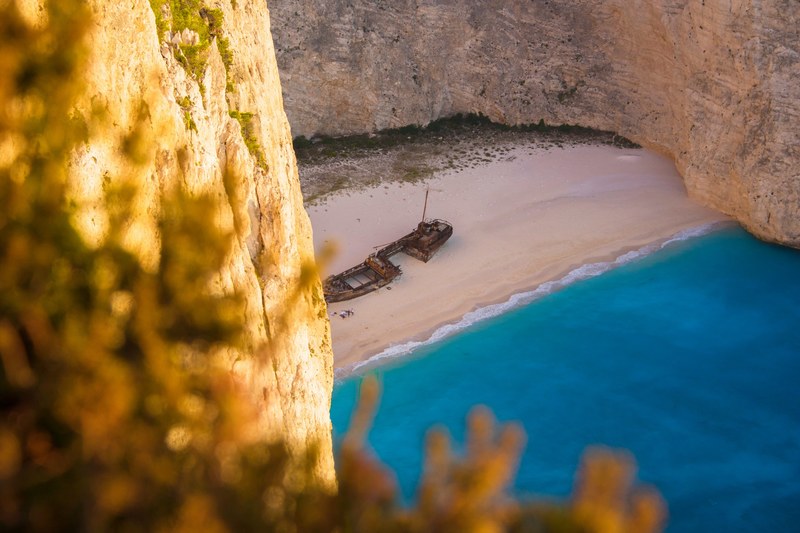 navagio beach zakynthos island greece 4k