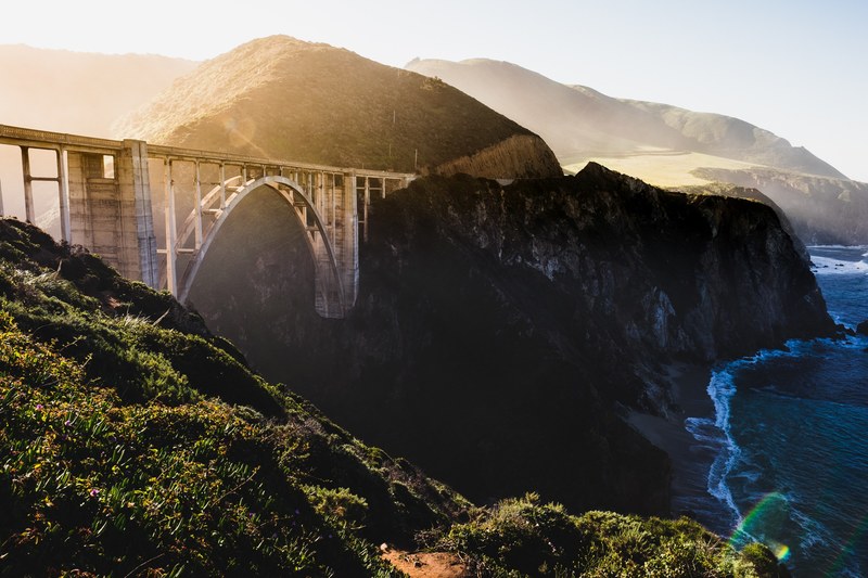 bixby bridge in big sur at golden hour, bixby bridge 4k