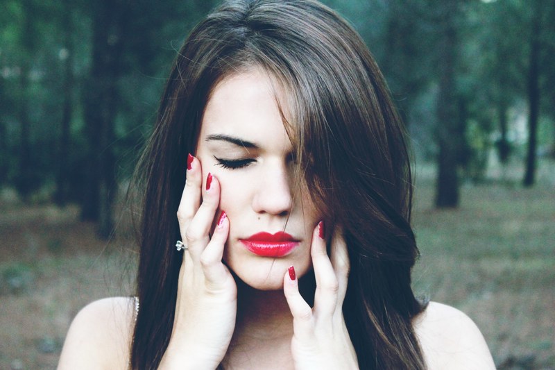 woman girl face and lip 4k