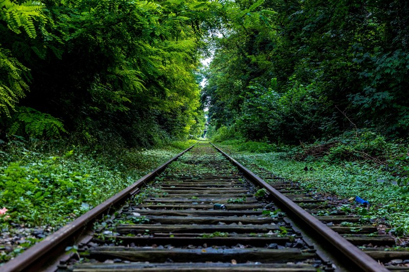 track rail railroad and transportation 4k