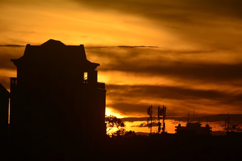 sunset sun africa and urban 4k
