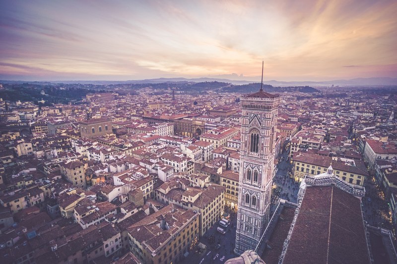 sunset in florence 4k