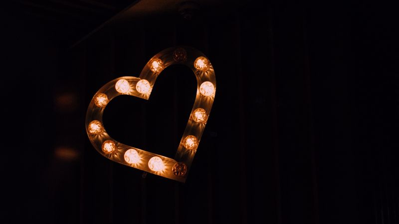 heart, light, lighting, 4k
