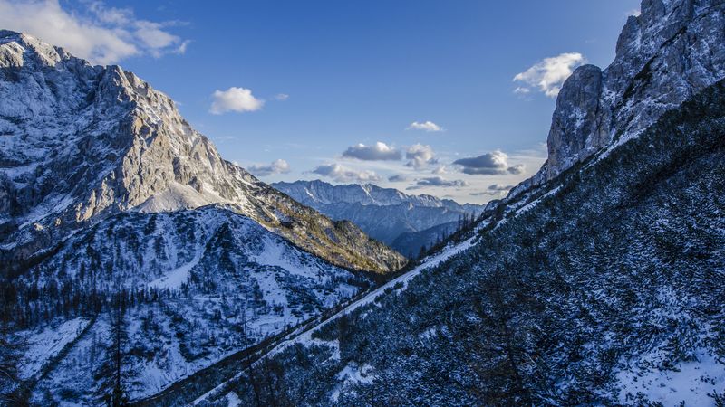 alps, mountains, snow, 4k