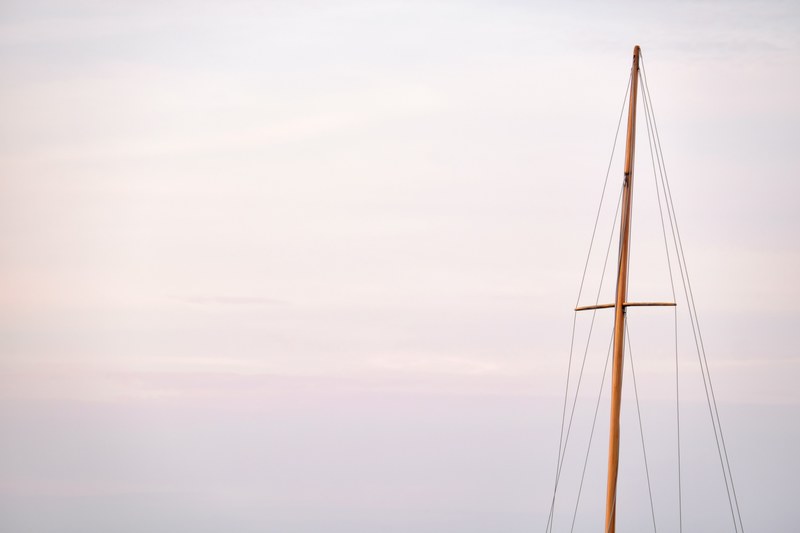 mast boat sailing and wood 4k
