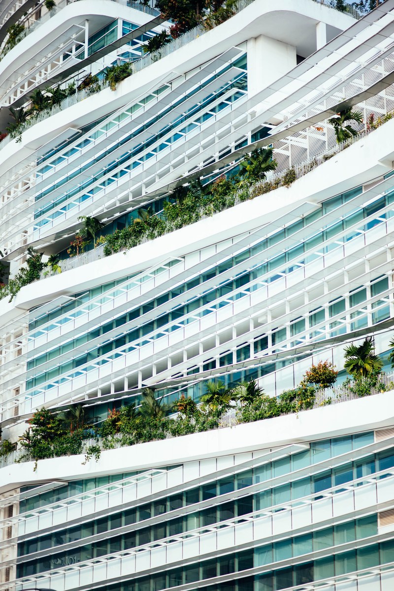 hotel balcony plants and windows hd, 4k