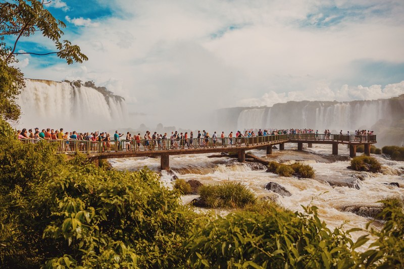 tourism waterfall tourist and people 4k
