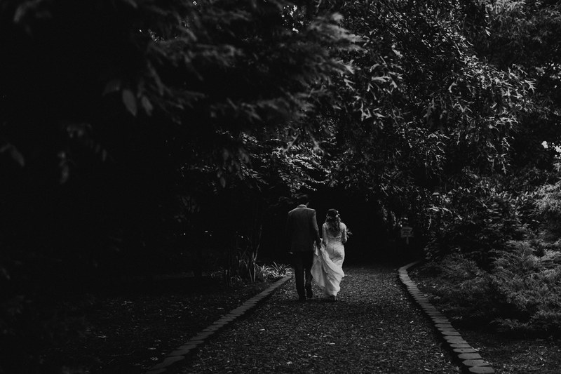 a married couple walking down a forest path, _into the unknown 4k
