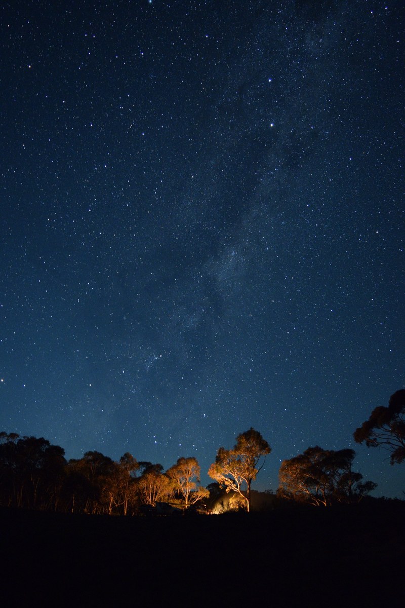 camping under the stars 4k