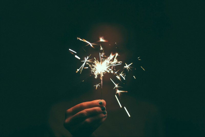 sparkler hand firework and light 4k