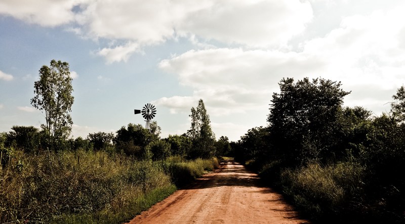 countryside landscape with a retro windmill and lush green trees, countryside landscape 4k