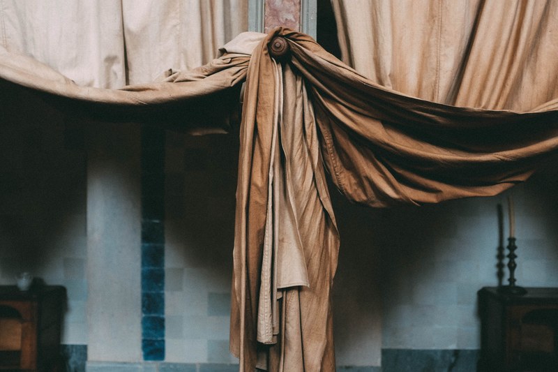 cloth textile curtain and drape 4k