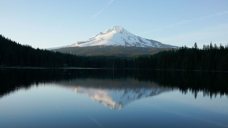 lake, mountains, reflection, sky, 4k