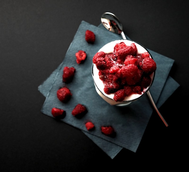 raspberry dessert berry and yoghurt 4k