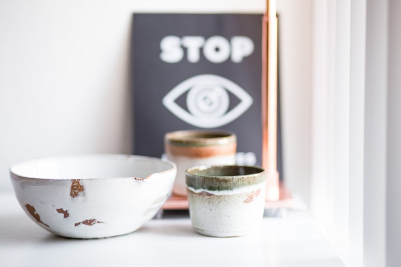 mug ceramic bowl and cup 4k