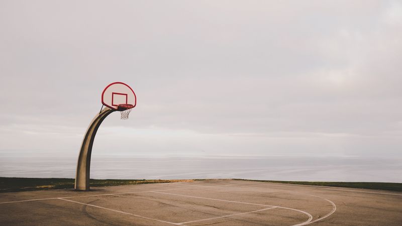 basketball, ring, mesh, 4k
