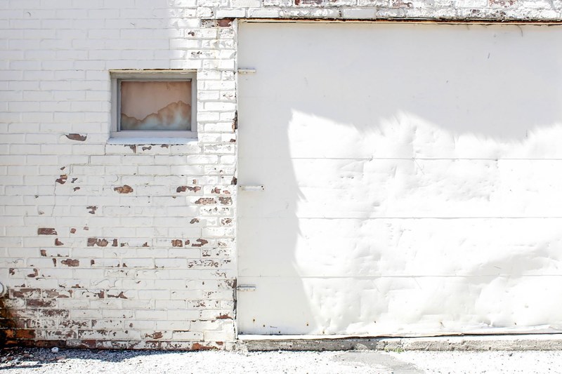garage door weathered wall and urban decay 4k