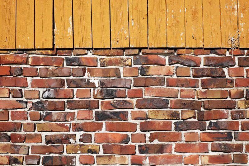 ochre brown brick and brick wall 4k