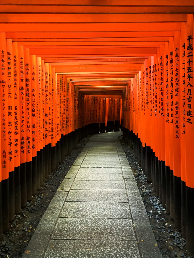 orange temple shrine and japan hd, 4k