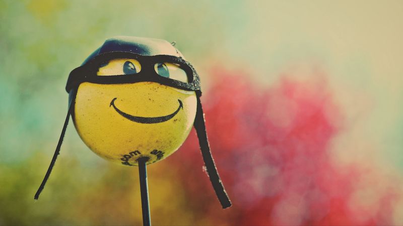 smile, helmet, glasses, cool, 4k