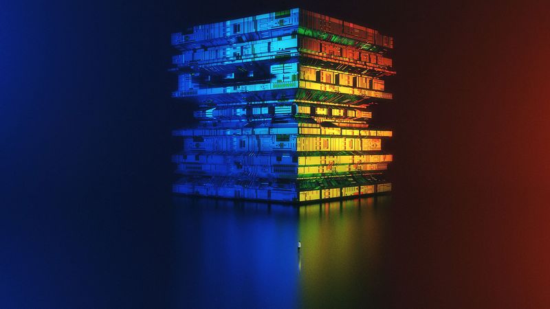 technology, chips, circuit, silhouette, 4k