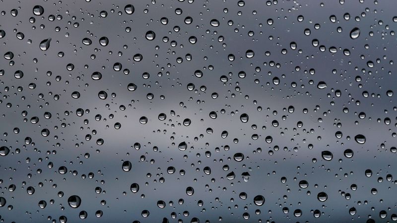 drops, surface, glass, 4k