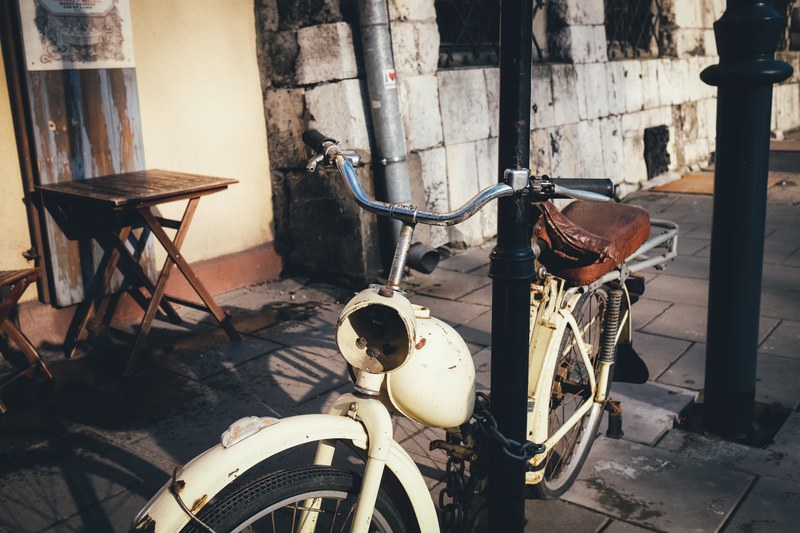 motorcycle vintage moped and bike 4k