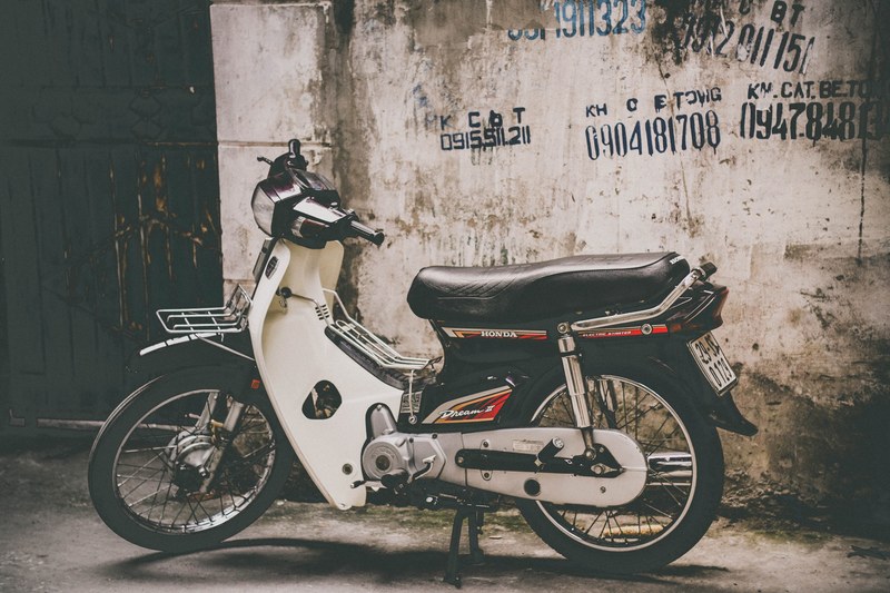 moped motorcycle scooter and motor scooter 4k