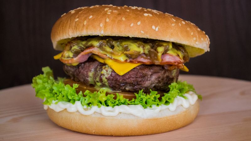 burger, hamburger, buns, vegetables, 4k