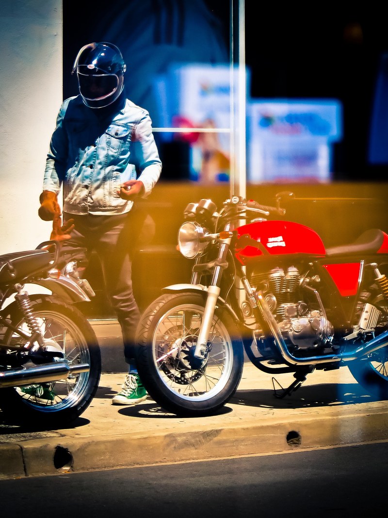 motorcycle bike man and helmet hd, 4k