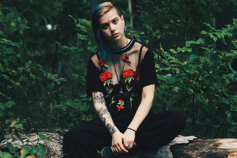 woman tattooed woman portrait and fashion 4k