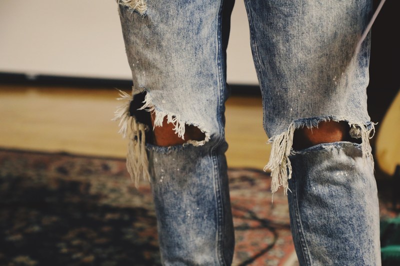 ripped jeans jean knee and jeans 4k