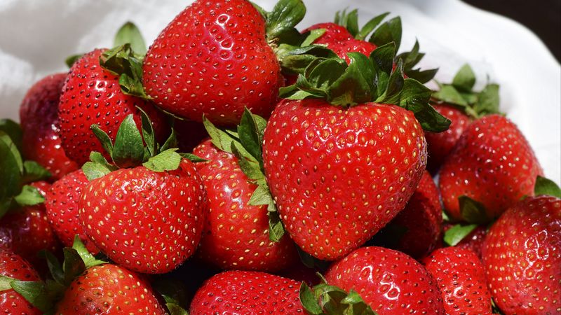 strawberries, berries, ripe, juicy, 4k