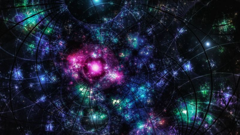 fractal, patterns, spots, glitter, 4k