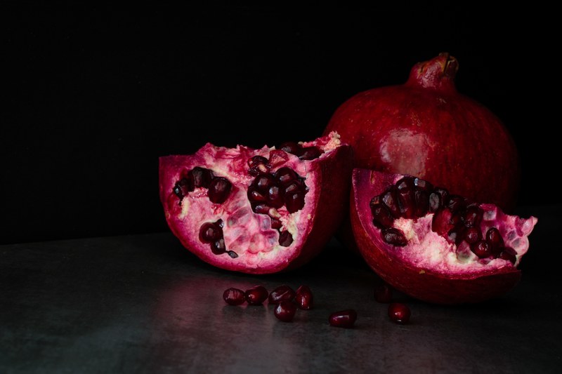 still life the sensuality of pomegranates 4k