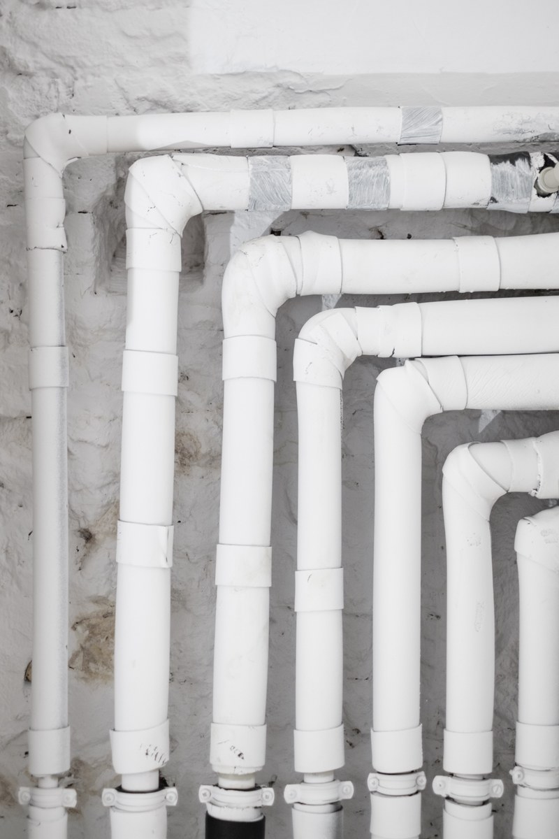 white tubes inside a building 4k