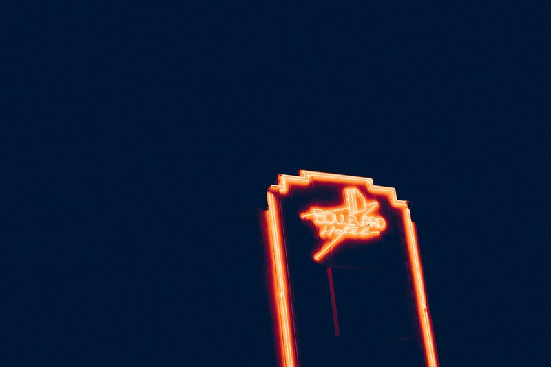miami boulevard dark and night 4k