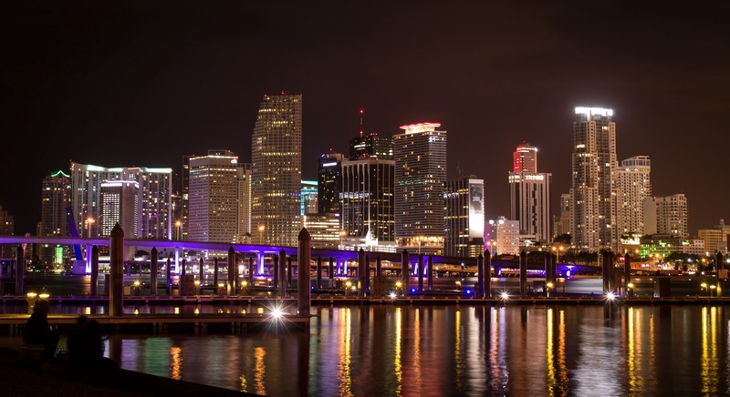 cityscape downtown and miami 4k